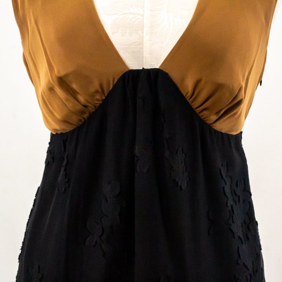 Tibi 8 Silk Colorblock Mini Dress Sheath Black LBD - Picture 4 of 11